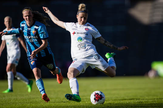 Rosengårds Anja Mittag och Djurgårdens Kim Sundlöv