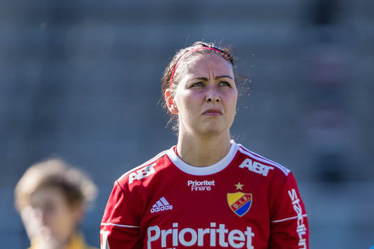 Djurgårdens målvakt Gudbjörg Gunnarsdottir innan