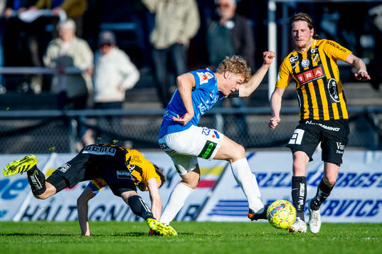 Trelleborgs Freddie Brorsson mot Rasmus Lindgren och Erik