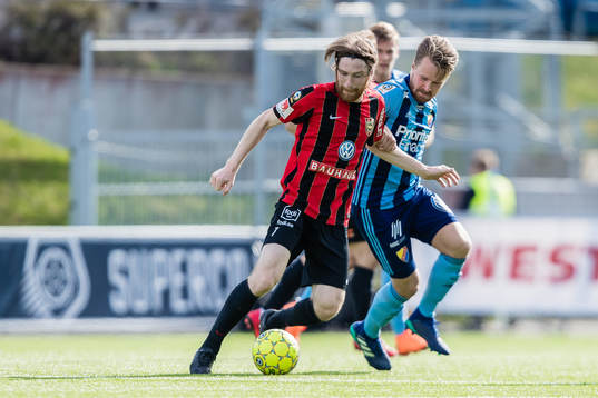 Brommapojkarnas Markus Gustafsson och Djurgårdens Jacob