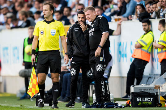 IFK Göteborgs tränare Poya Asbaghi och assisterande