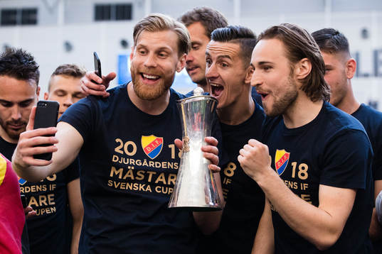 Djurgårdens Niklas Gunnarsson, Haris Radetinac och Kevin