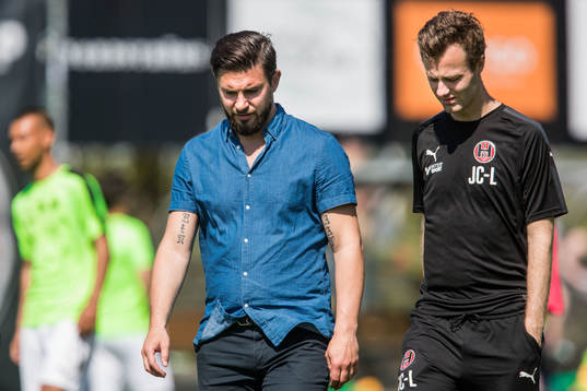  Hittarps tränare Robin Staaf och tränare Johan Crafoord-Larsen