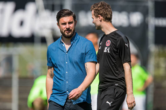  Hittarps tränare Robin Staaf och tränare Johan Crafoord-Larsen