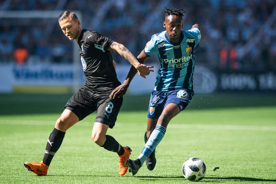 Malmö FFs Arnór Ingvi Traustason och Djurgårdens Philana