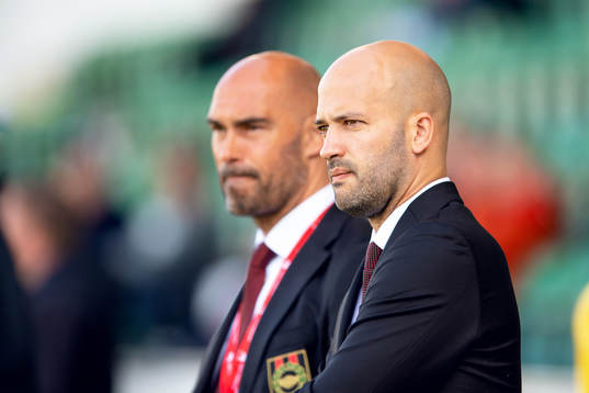 Brommapojkarnas sportchef Daniel Majstorovic och tränare Luis Pimenta