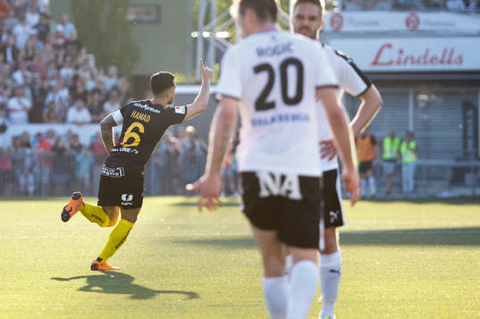 Hammarbys Jiloan Hamad gör 1-2 och jublar