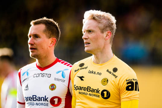 Morten Gamst Pedersen of Tromsø and Geir André Herrem of Bodø/Glimt