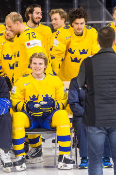 Sveriges spelare med Lias Andersson och Dennis Everberg