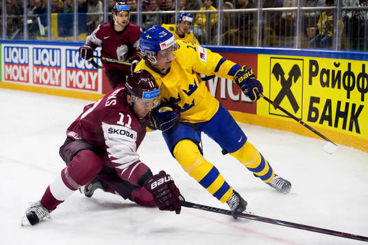 Lettlands Kristaps Sotnieks och Sveriges Mattias Janmark