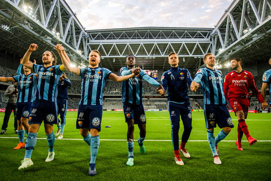 Djurgårdens spelare jublar