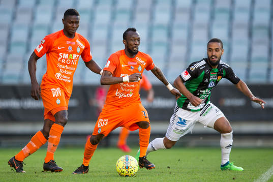 AFC Eskilstunas Ibrahim Bali Toure mot GAIS Junes Barny