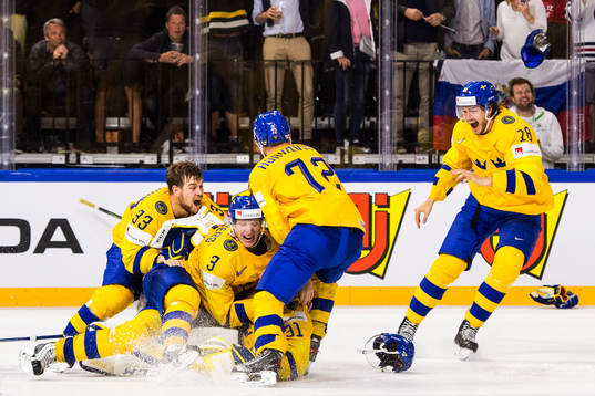 Sveriges Viktor Arvidsson, John Klingberg, Patric