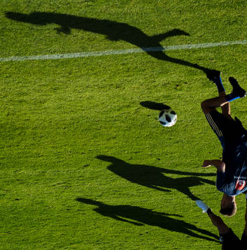 Skuggor från spelare