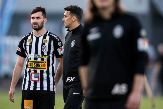 Landskronas Igor Arsenijevic och assisterande tränare Fahrudin Karisik 