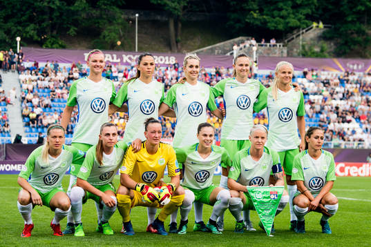 Alexandra Popp (2nd row from the left), Sara Björk