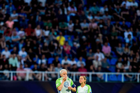 Nilla Fischer and Anna Blässe of Wolfsburg