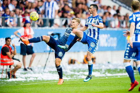 Djurgårdens Felix Beijmo och IFK Göteborgs Giorgi