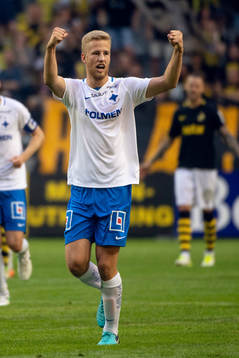 Norrköpings Filip Dagerstål jublar