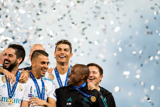 Cristiano Ronaldo of Real Madrid celebrates