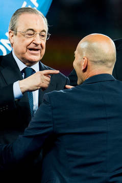 Florentino Pérez, president of Real Madrid, and Zinedine