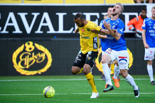 Elfsborgs Issam Jebali och Trelleborgs Robin Nilsson