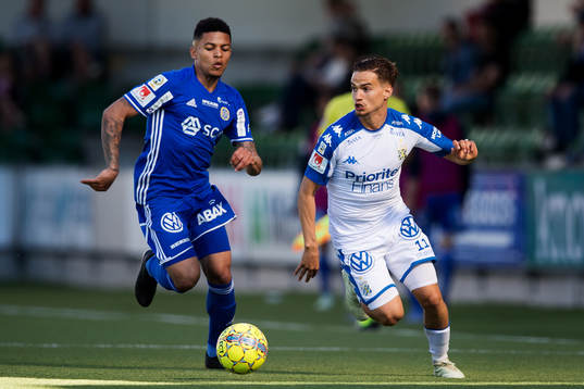 Sundsvalls Romain Gall och IFK Göteborgs Amin Affane