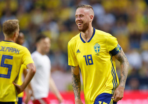 Sveriges Pontus Jansson jublar