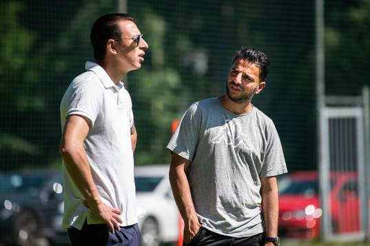 Martin Smedberg-Dalence och tränare Poya Asbaghi