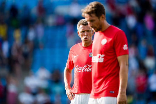 Gunnar Halle and Vidar Riseth of Norway ahead of the Omkampen match between Norway 1998 and Brazil 1998 on June 9, 2018 in Oslo.