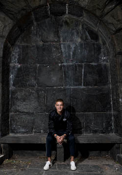 Fotbollsspelaren Kristoffer Peterson som spelar i Heracles