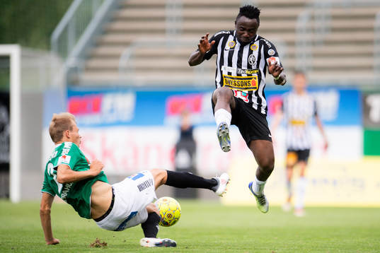 Landskronas Edafe Egbedi och Brages Alexander Zetterström