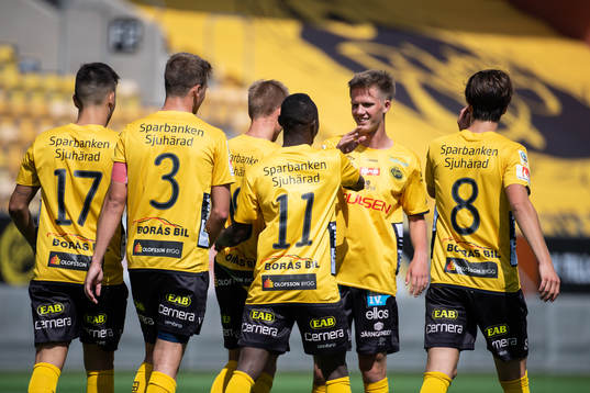 under fotbollsmatchen i U19 Allsvenskan mellan Elfsborg och Ängelholm den 17 juni 2018 i Borås.