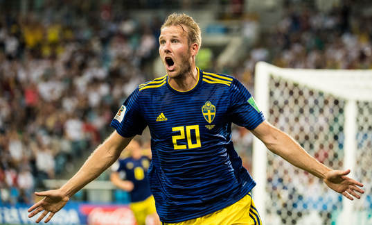 Ola Toivonen of Sweden celebrates