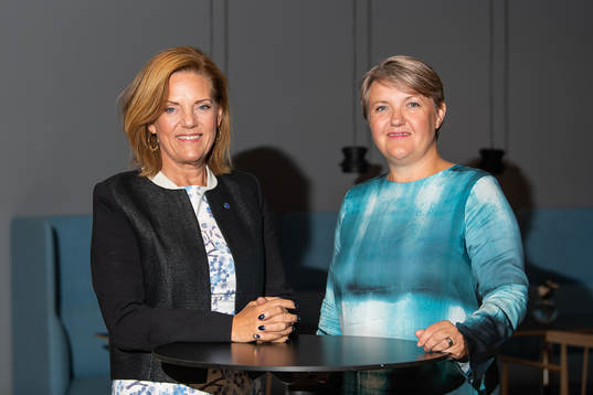 Generalsekreterare Linda Wijkström och ordförande Annika