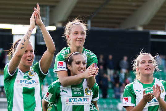 Hammarbys Amanda Johansson, Sejde Abrahamsson, Julia