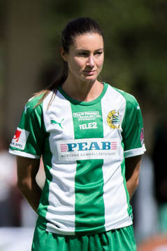 Hammarbys Madeleine Tegström vid lineup