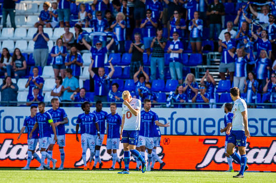 Sondre Sørløkk of Ranheim looks dejected