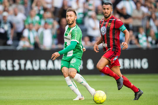 Hammarbys Muamer Tankovic och Östersunds Brwa Nouri