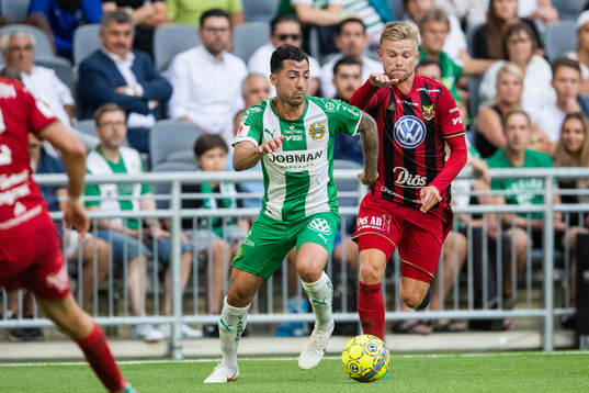 Hammarbys Jiloan Hamad och Östersunds Dennis Widegren