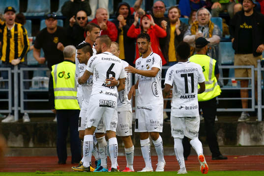 Players of Häckens celebrates