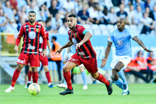 Östersunds Brwa Nouri och Malmö FFs Fouad Bachirou