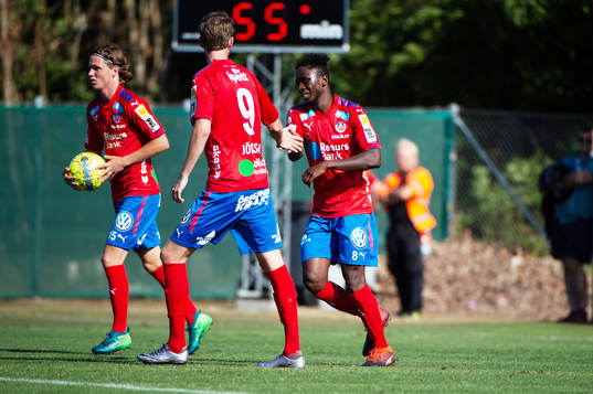 Helsingborgs Max Svensson, Rasmus Jönsson och Mamudu Moro