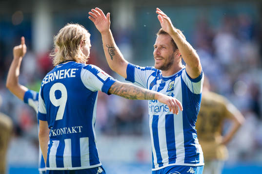 IFK Göteborgs Elias Mar Omarsson och Tobias Hysén