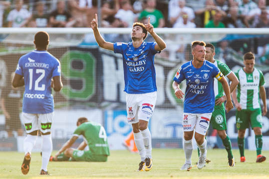 Trelleborgs Deniz Hümmet jublar