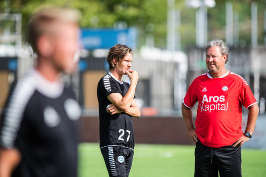 Robin Book och tränare Stefan Rehn