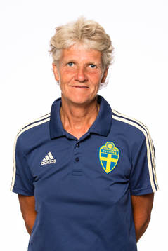 Pia Sundhage, Förbundskapten i F15/03-landslaget poserar för ett porträtt den 8 Augusti 2018 i Stockholm. 