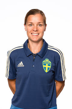 Sara Thunebro, Fystränare i F15/03-landslaget poserar för ett porträtt den 8 Augusti 2018 i Stockholm. 