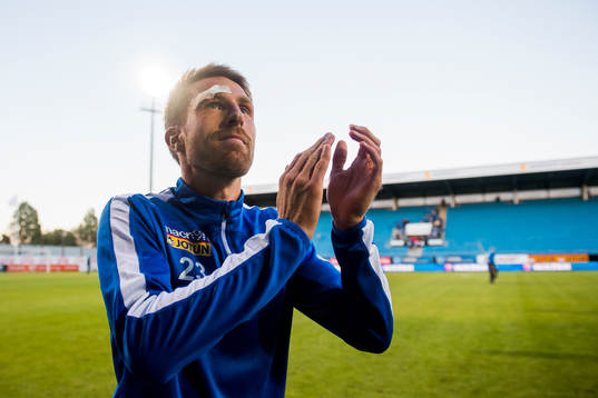 Ole Breistøl of Sandefjord celebrates