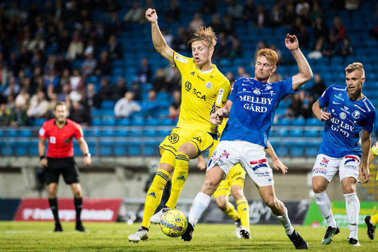 Sundsvalls Eric Björkander och Trelleborgs Lasse Nielsen